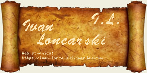 Ivan Lončarski vizit kartica